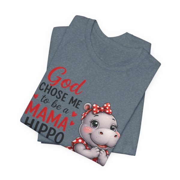 God Chose Me to Be a Mama Hippo T-Shirt | Hippo Mom, Christian Mother's Day | Hippopotamus Lovers