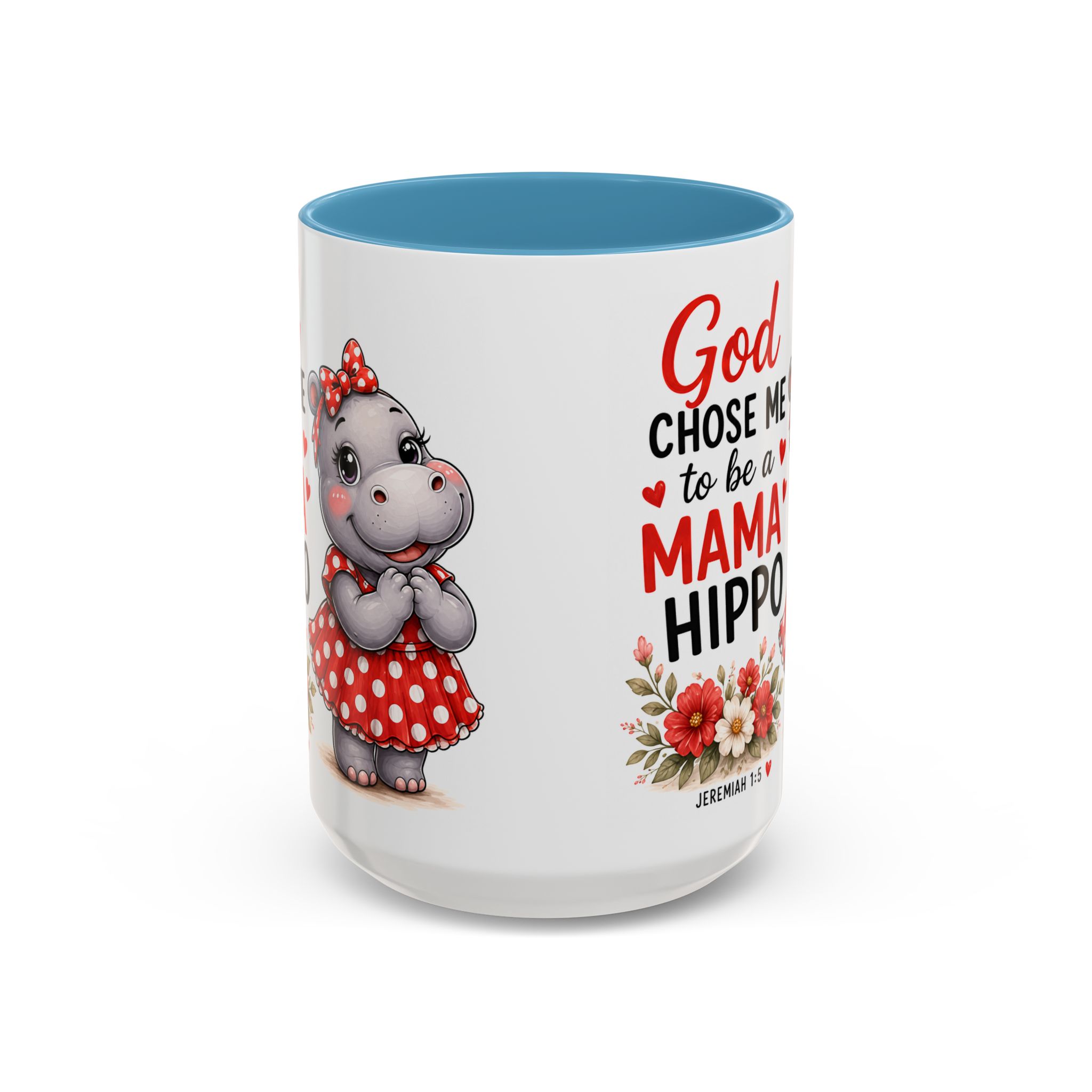 God Chose Me to Be a Mama Hippo | Coffee Mug (11oz / 15oz) Christian Mother’s Day Gift, Cute Faith Coffee Cup for Moms - Image 37