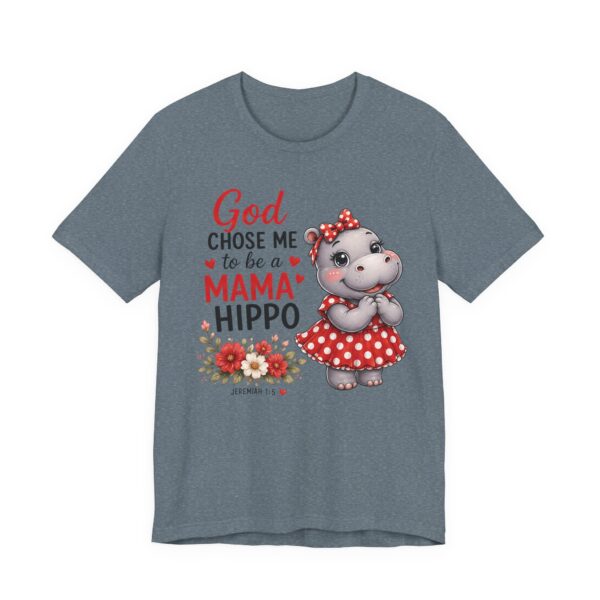 God Chose Me to Be a Mama Hippo T-Shirt | Hippo Mom, Christian Mother's Day | Hippopotamus Lovers