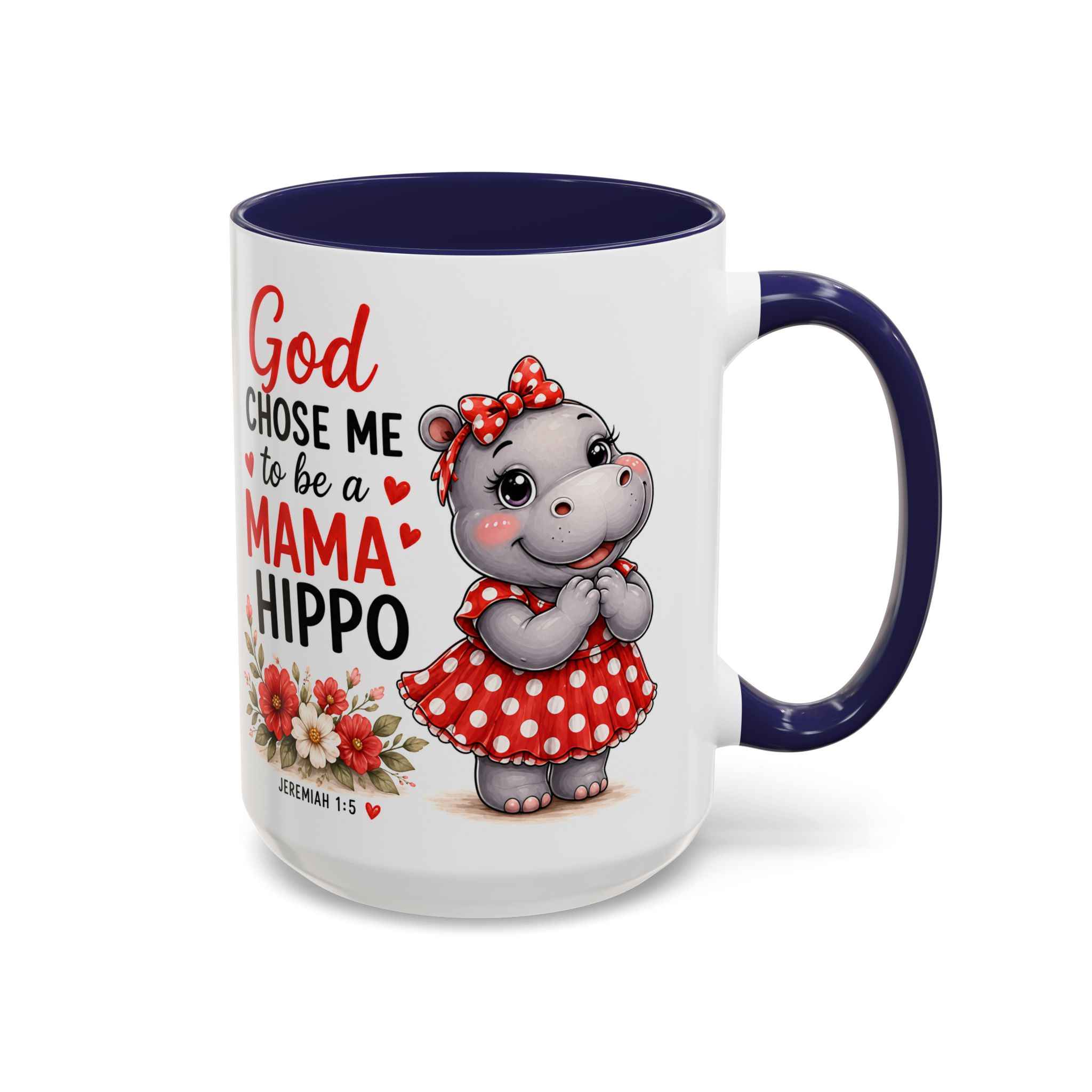 God Chose Me to Be a Mama Hippo | Coffee Mug (11oz / 15oz) Christian Mother’s Day Gift, Cute Faith Coffee Cup for Moms - Image 22