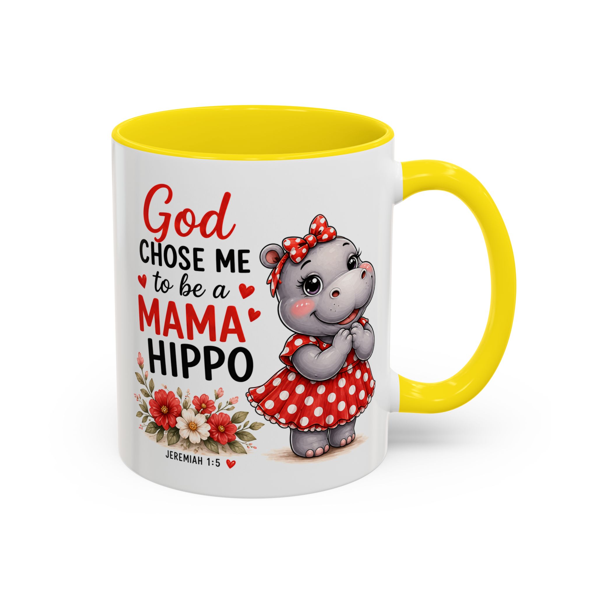 God Chose Me to Be a Mama Hippo | Coffee Mug (11oz / 15oz) Christian Mother’s Day Gift, Cute Faith Coffee Cup for Moms - Image 50