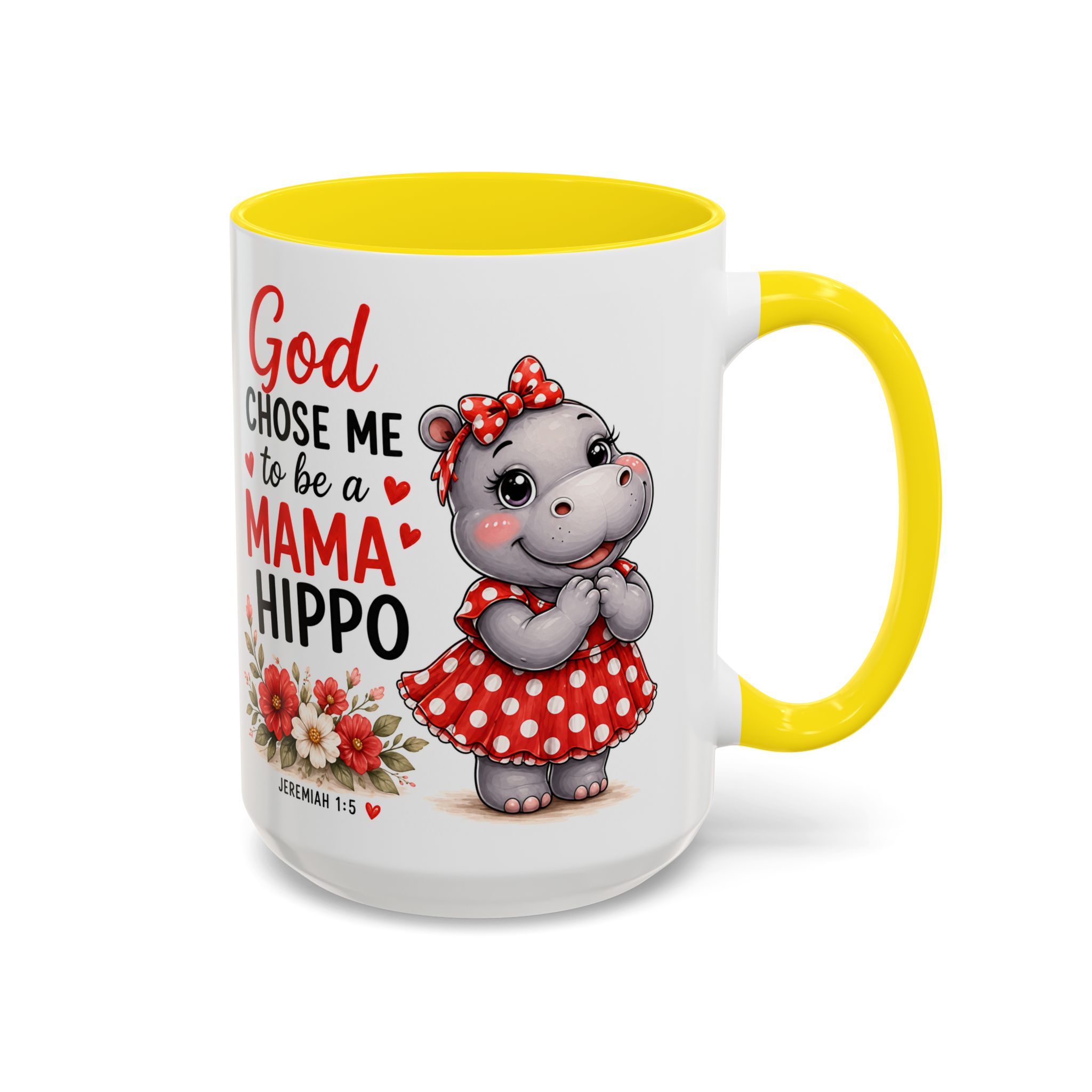 God Chose Me to Be a Mama Hippo | Coffee Mug (11oz / 15oz) Christian Mother’s Day Gift, Cute Faith Coffee Cup for Moms - Image 62