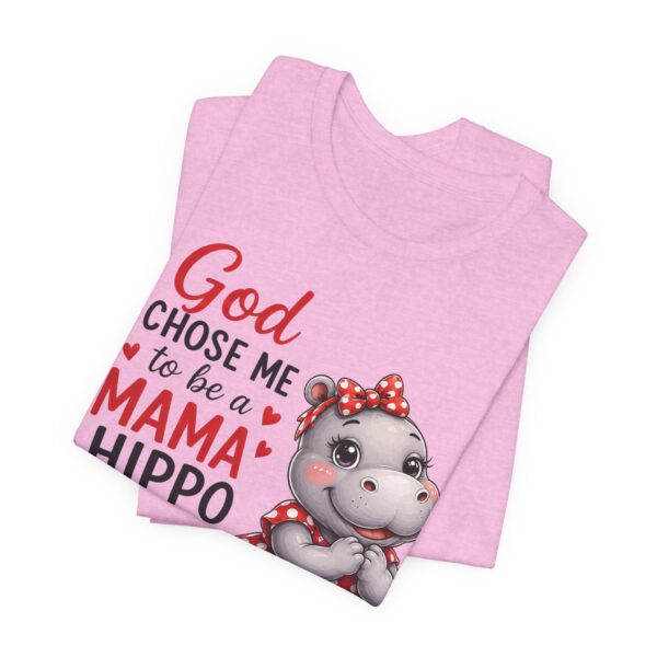 God Chose Me to Be a Mama Hippo T-Shirt | Hippo Mom, Christian Mother's Day | Hippopotamus Lovers