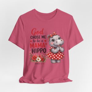 God Chose Me to Be a Mama Hippo T-Shirt | Hippo Mom, Christian Mother's Day | Hippopotamus Lovers - Image 56