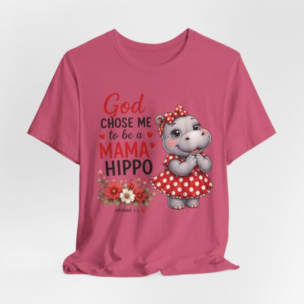 God Chose Me to Be a Mama Hippo T-Shirt | Hippo Mom, Christian Mother's Day | Hippopotamus Lovers