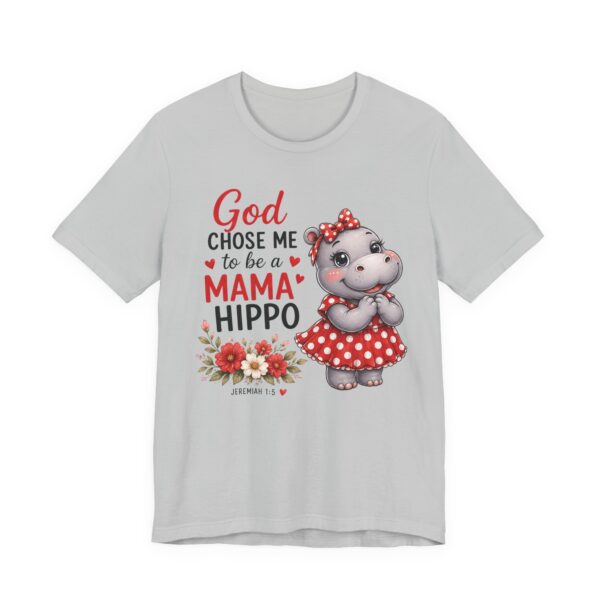 God Chose Me to Be a Mama Hippo T-Shirt | Hippo Mom, Christian Mother's Day | Hippopotamus Lovers