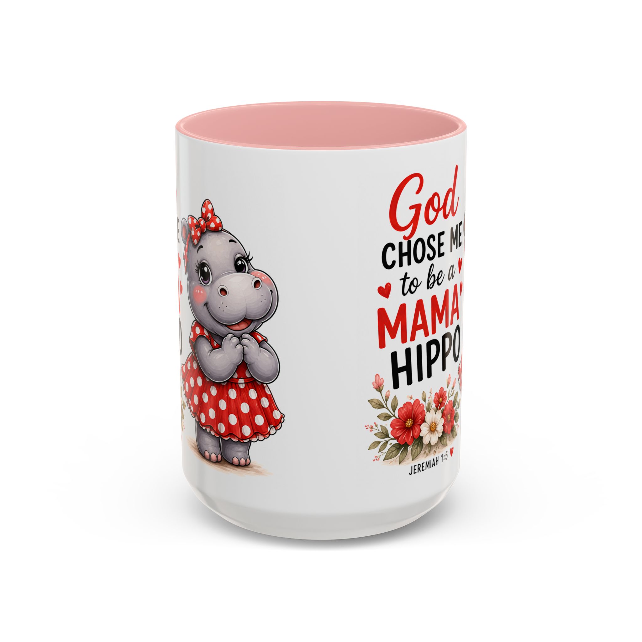 God Chose Me to Be a Mama Hippo | Coffee Mug (11oz / 15oz) Christian Mother’s Day Gift, Cute Faith Coffee Cup for Moms - Image 25