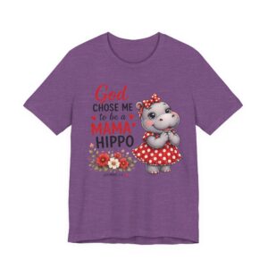 God Chose Me to Be a Mama Hippo T-Shirt | Hippo Mom, Christian Mother's Day | Hippopotamus Lovers - Image 41