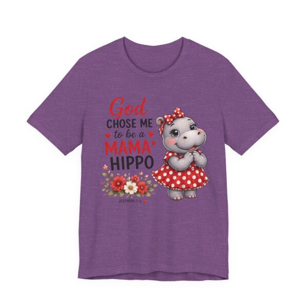 God Chose Me to Be a Mama Hippo T-Shirt | Hippo Mom, Christian Mother's Day | Hippopotamus Lovers