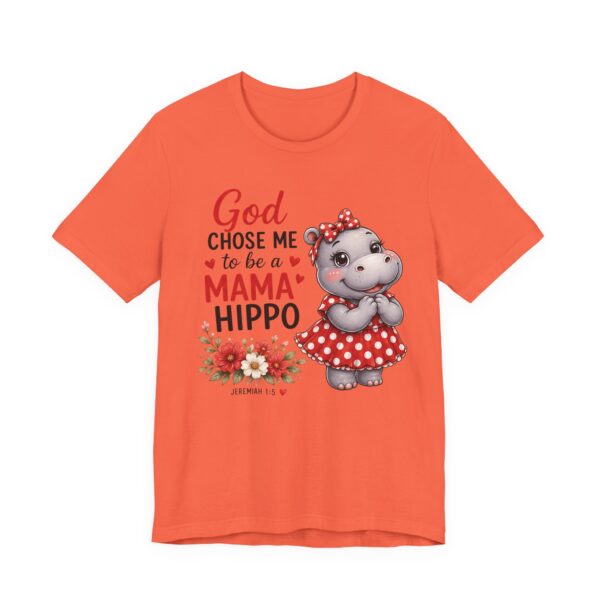 God Chose Me to Be a Mama Hippo T-Shirt | Hippo Mom, Christian Mother's Day | Hippopotamus Lovers