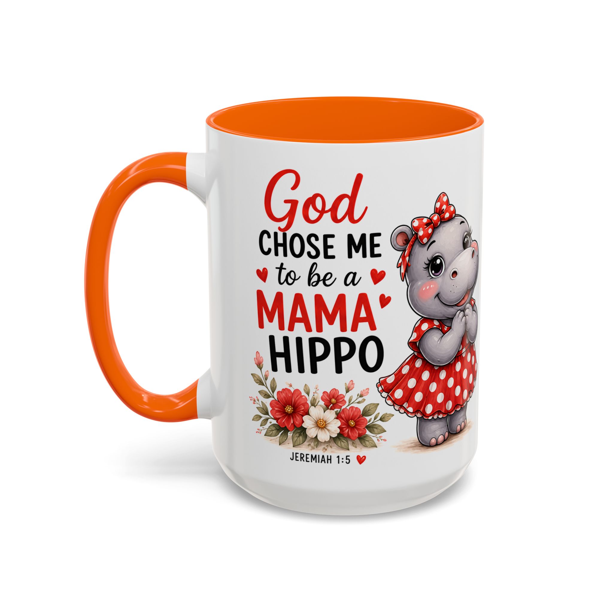 God Chose Me to Be a Mama Hippo | Coffee Mug (11oz / 15oz) Christian Mother’s Day Gift, Cute Faith Coffee Cup for Moms - Image 55