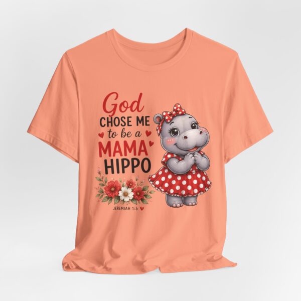 God Chose Me to Be a Mama Hippo T-Shirt | Hippo Mom, Christian Mother's Day | Hippopotamus Lovers