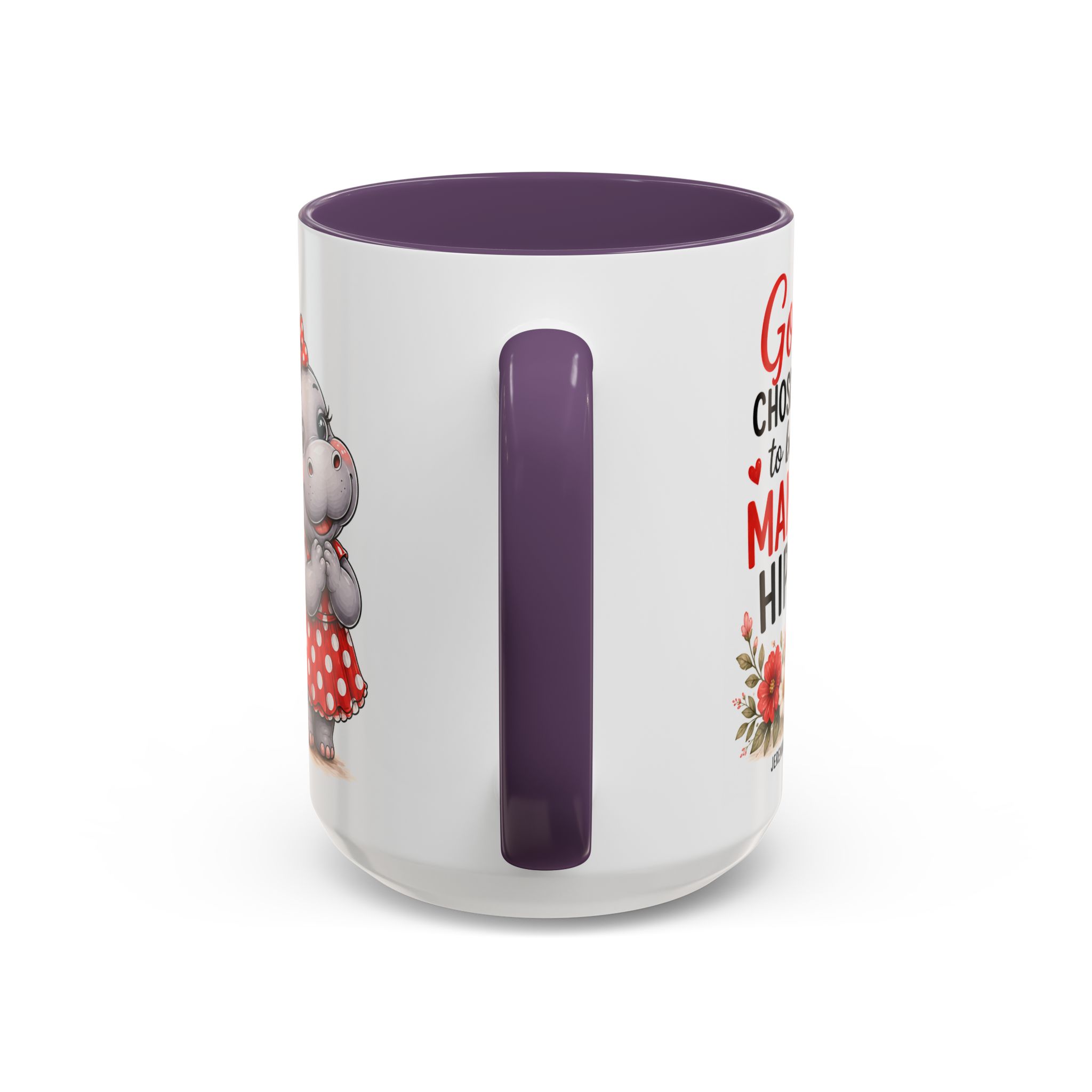 God Chose Me to Be a Mama Hippo | Coffee Mug (11oz / 15oz) Christian Mother’s Day Gift, Cute Faith Coffee Cup for Moms - Image 60