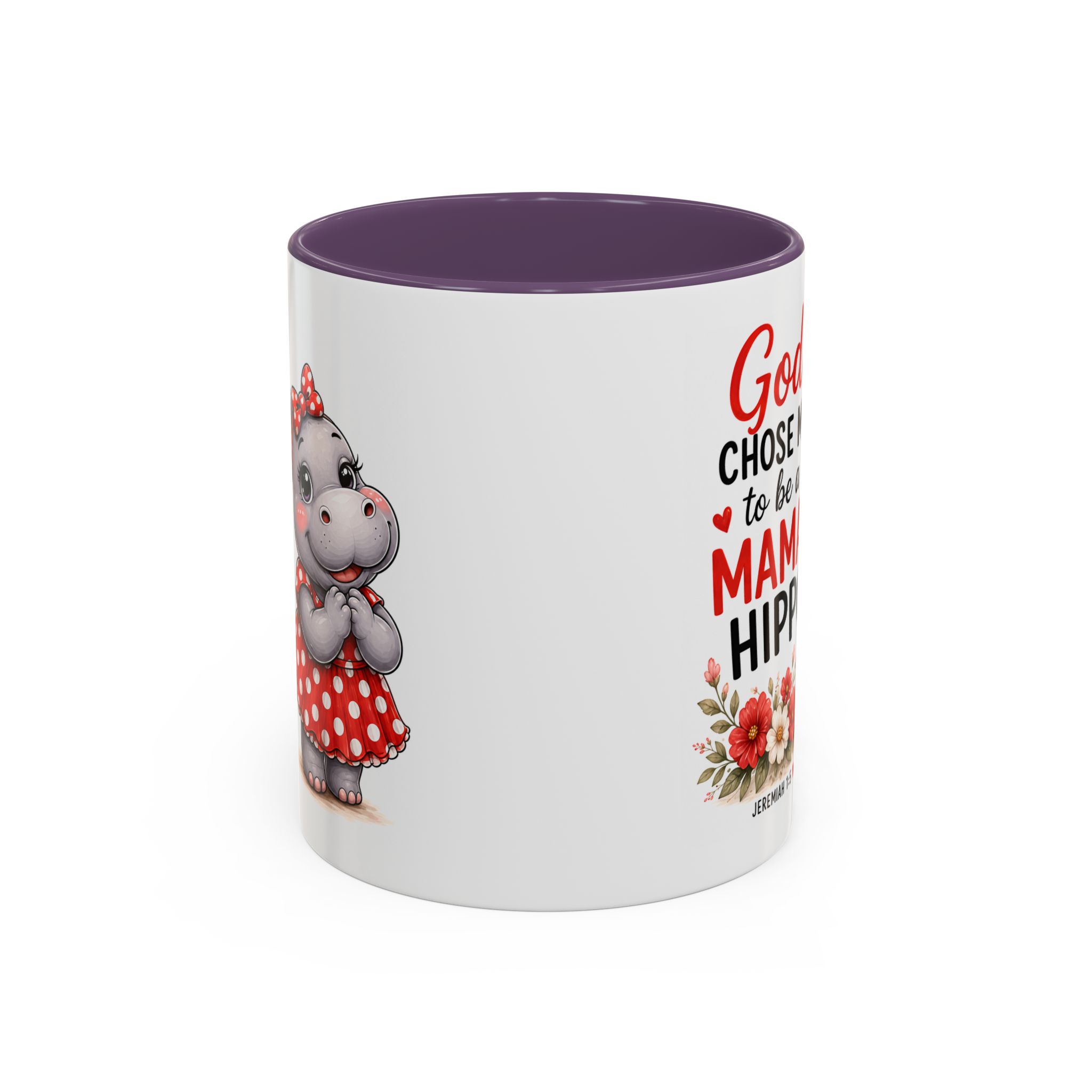 God Chose Me to Be a Mama Hippo | Coffee Mug (11oz / 15oz) Christian Mother’s Day Gift, Cute Faith Coffee Cup for Moms - Image 45