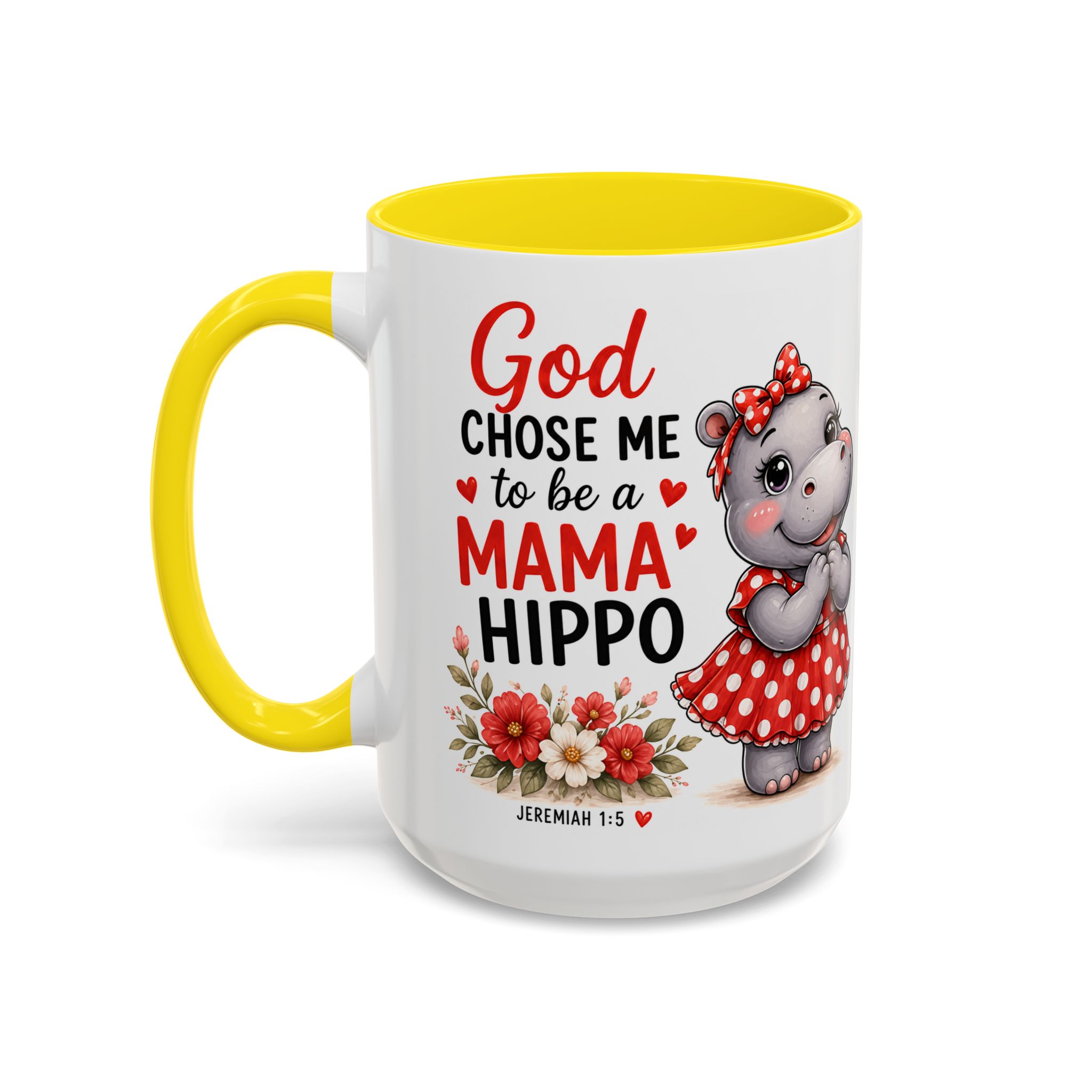 God Chose Me to Be a Mama Hippo | Coffee Mug (11oz / 15oz) Christian Mother’s Day Gift, Cute Faith Coffee Cup for Moms - Image 63