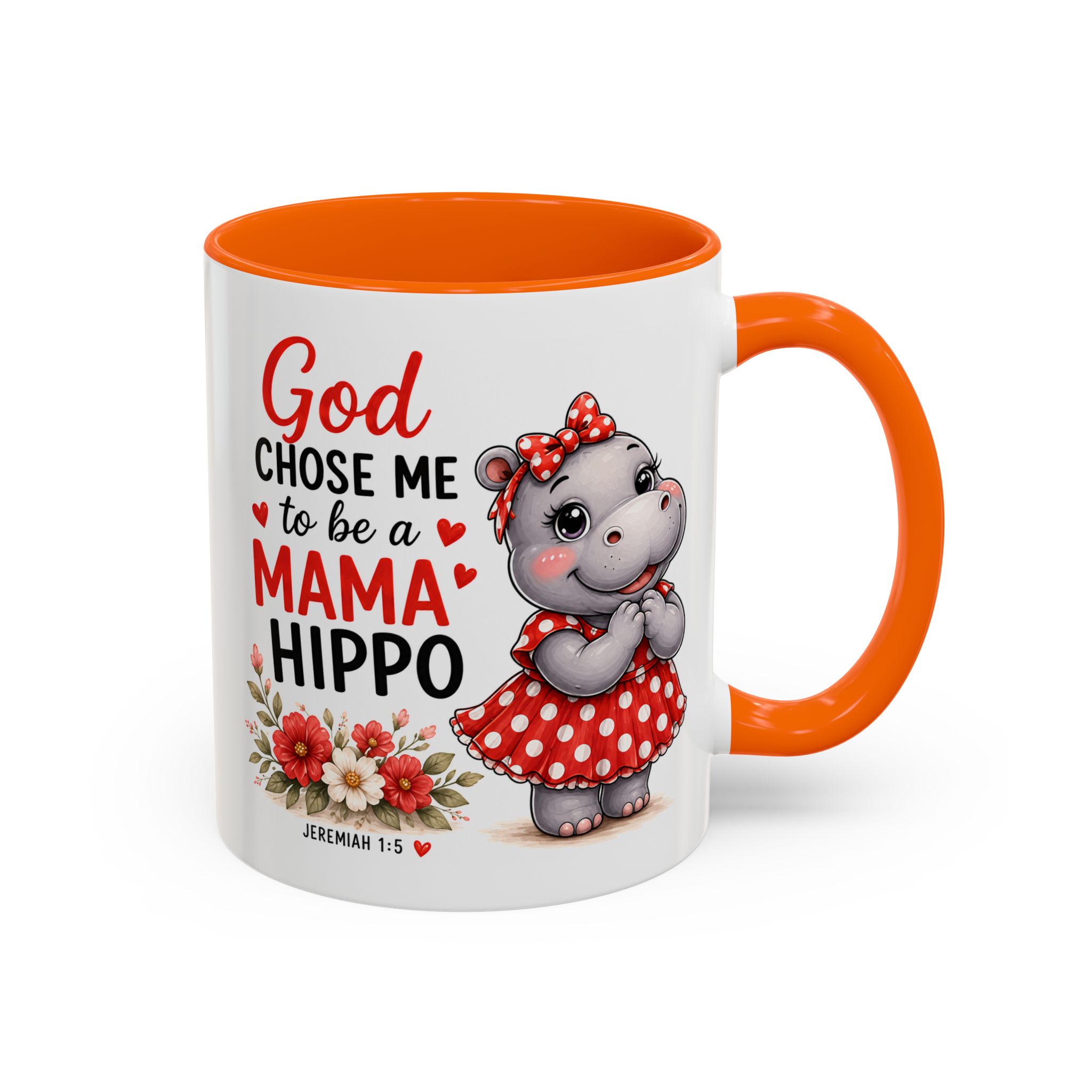 God Chose Me to Be a Mama Hippo | Coffee Mug (11oz / 15oz) Christian Mother’s Day Gift, Cute Faith Coffee Cup for Moms - Image 42