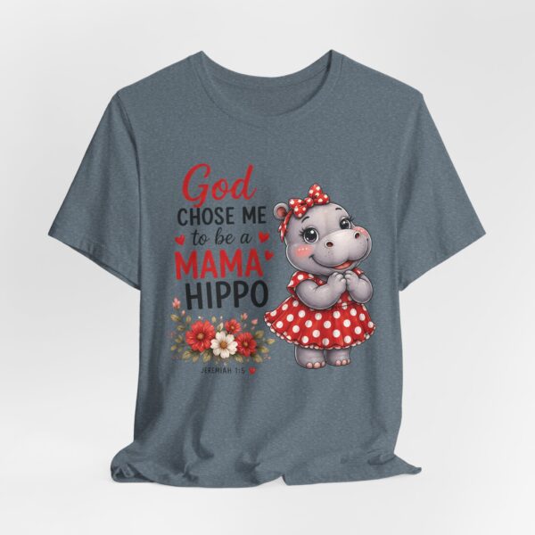 God Chose Me to Be a Mama Hippo T-Shirt | Hippo Mom, Christian Mother's Day | Hippopotamus Lovers