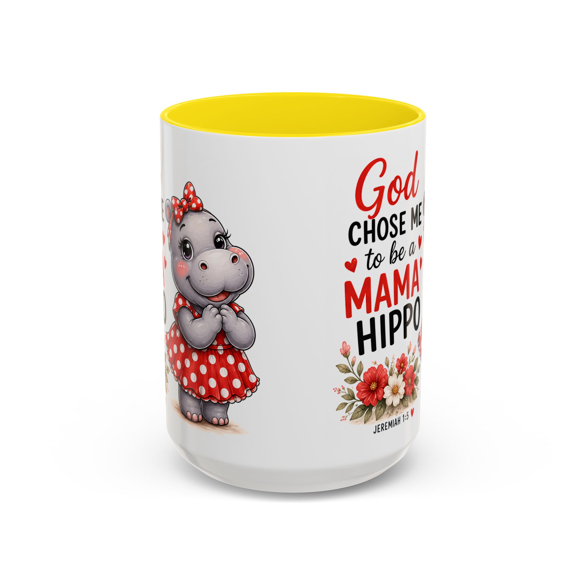 God Chose Me to Be a Mama Hippo | Coffee Mug (11oz / 15oz) Christian Mother’s Day Gift, Cute Faith Coffee Cup for Moms - Image 61