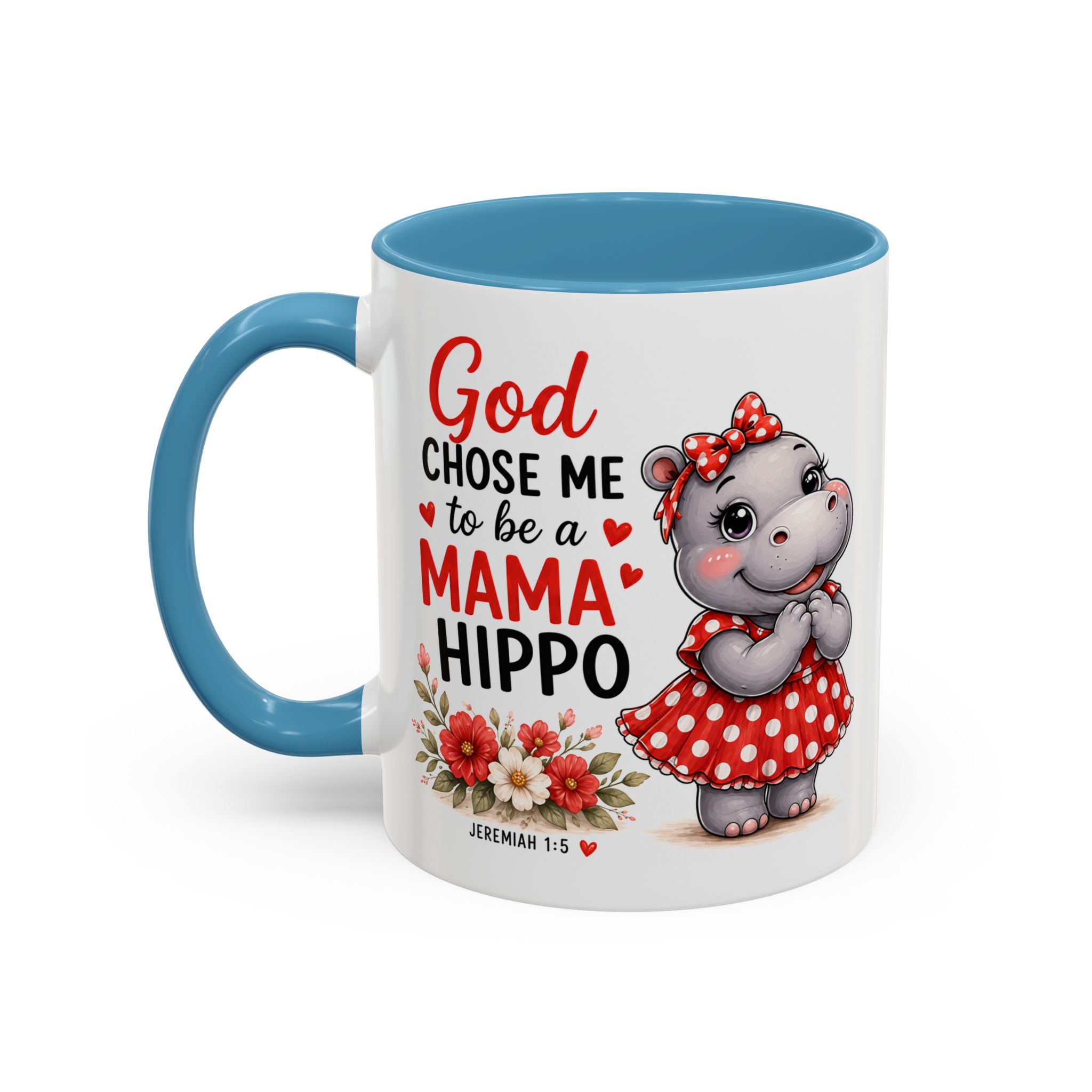 God Chose Me to Be a Mama Hippo | Coffee Mug (11oz / 15oz) Christian Mother’s Day Gift, Cute Faith Coffee Cup for Moms - Image 35