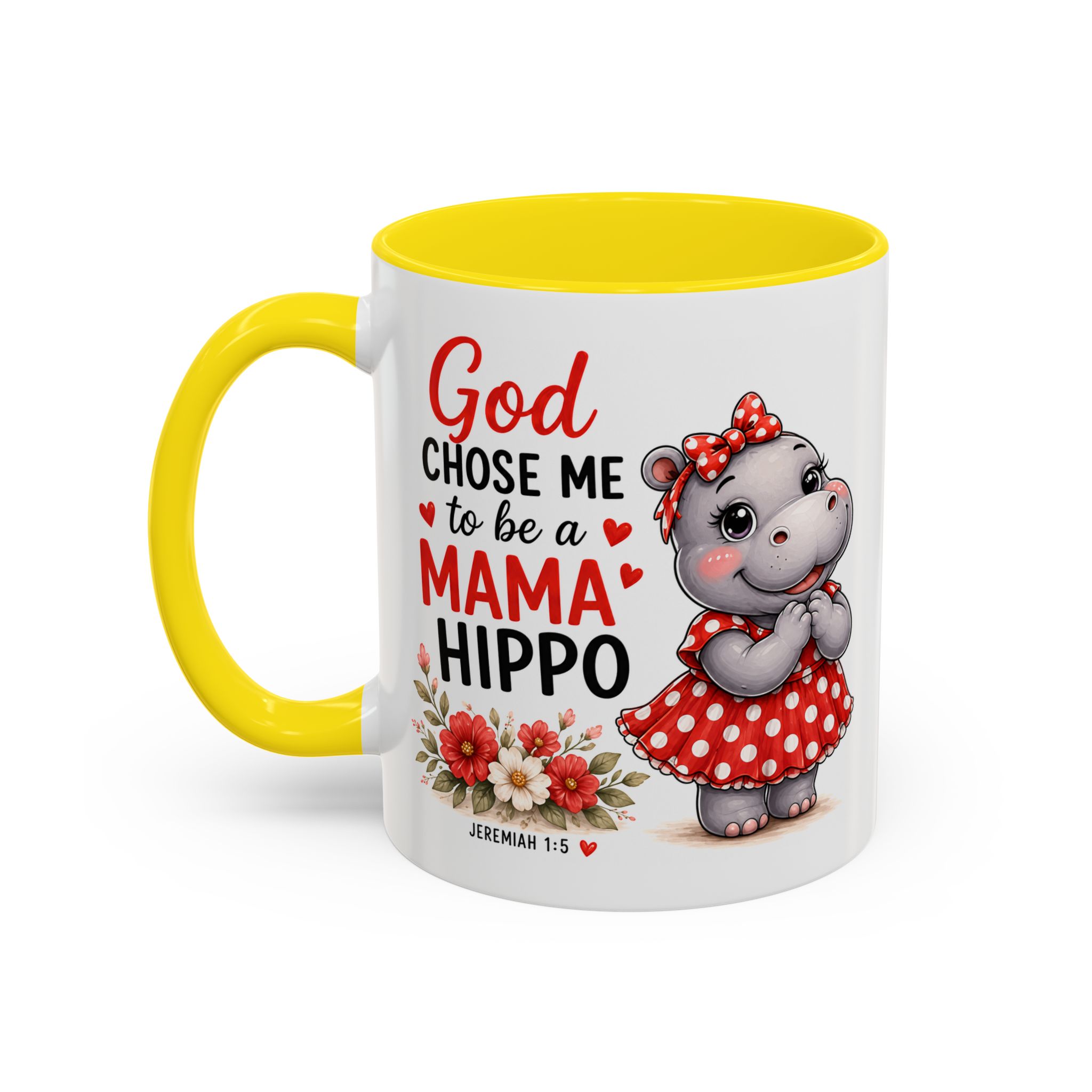 God Chose Me to Be a Mama Hippo | Coffee Mug (11oz / 15oz) Christian Mother’s Day Gift, Cute Faith Coffee Cup for Moms - Image 51
