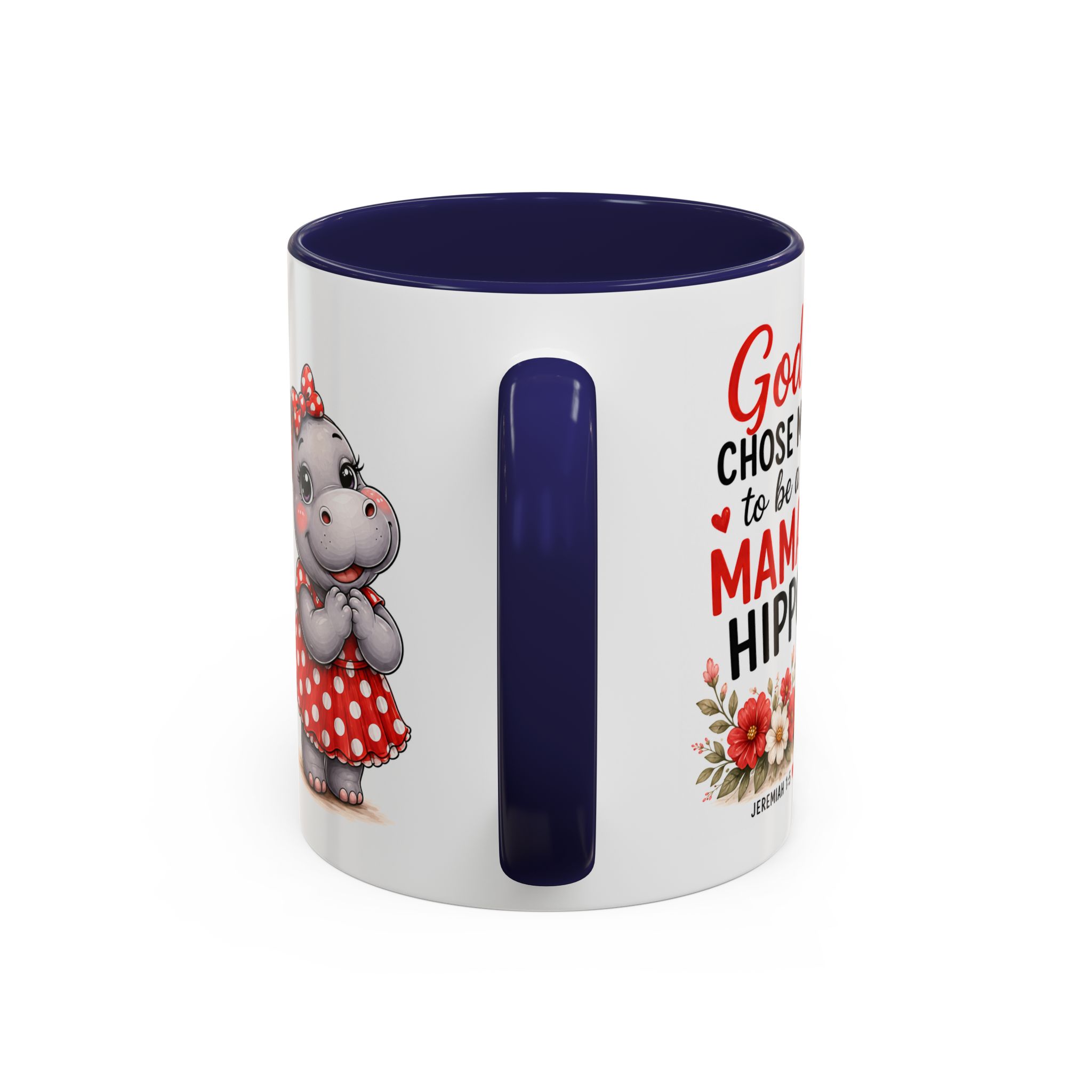 God Chose Me to Be a Mama Hippo | Coffee Mug (11oz / 15oz) Christian Mother’s Day Gift, Cute Faith Coffee Cup for Moms - Image 8