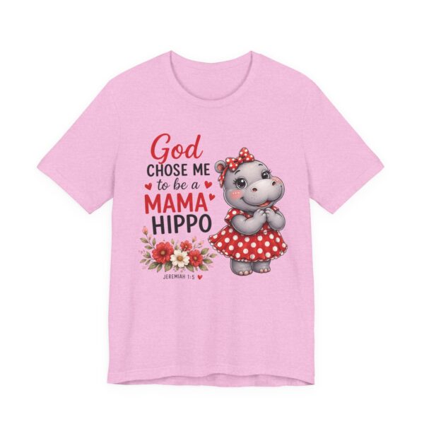 God Chose Me to Be a Mama Hippo T-Shirt | Hippo Mom, Christian Mother's Day | Hippopotamus Lovers