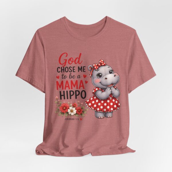 God Chose Me to Be a Mama Hippo T-Shirt | Hippo Mom, Christian Mother's Day | Hippopotamus Lovers