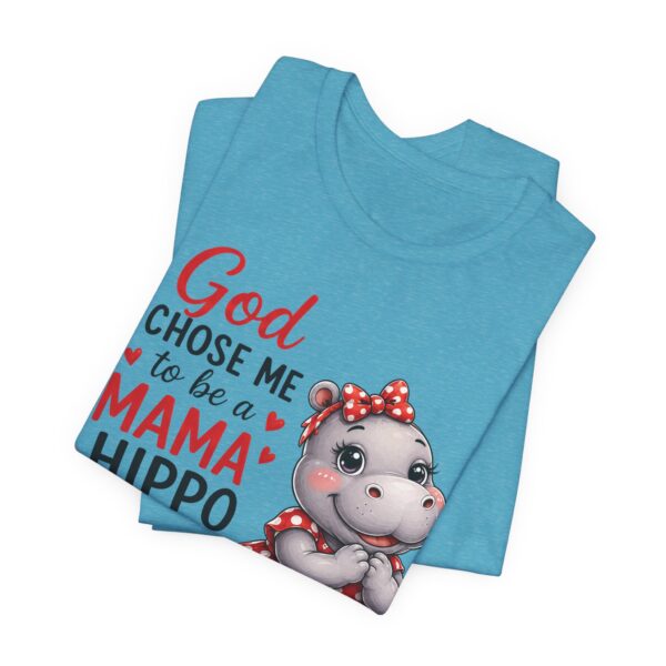 God Chose Me to Be a Mama Hippo T-Shirt | Hippo Mom, Christian Mother's Day | Hippopotamus Lovers
