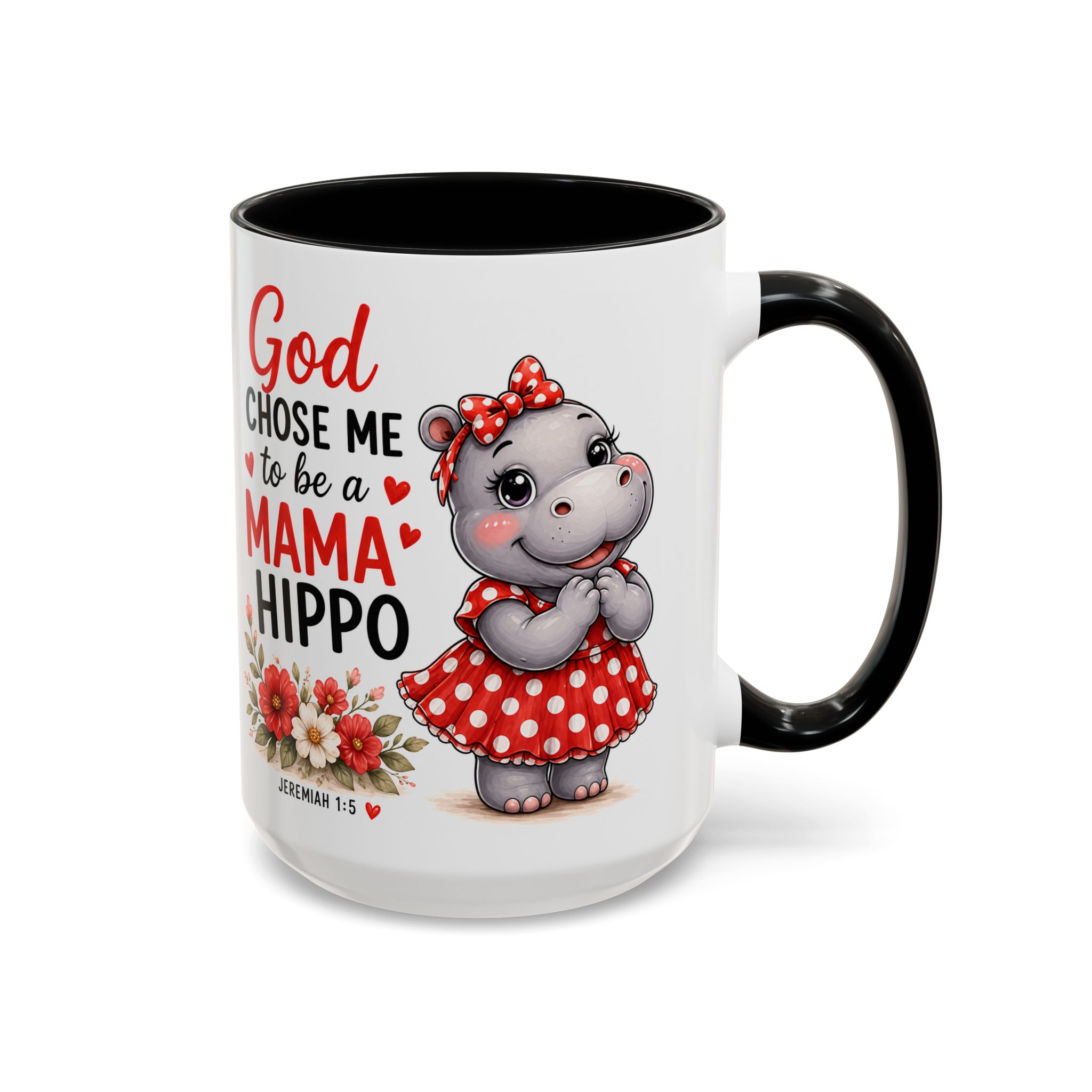 God Chose Me to Be a Mama Hippo | Coffee Mug (11oz / 15oz) Christian Mother’s Day Gift, Cute Faith Coffee Cup for Moms - Image 18