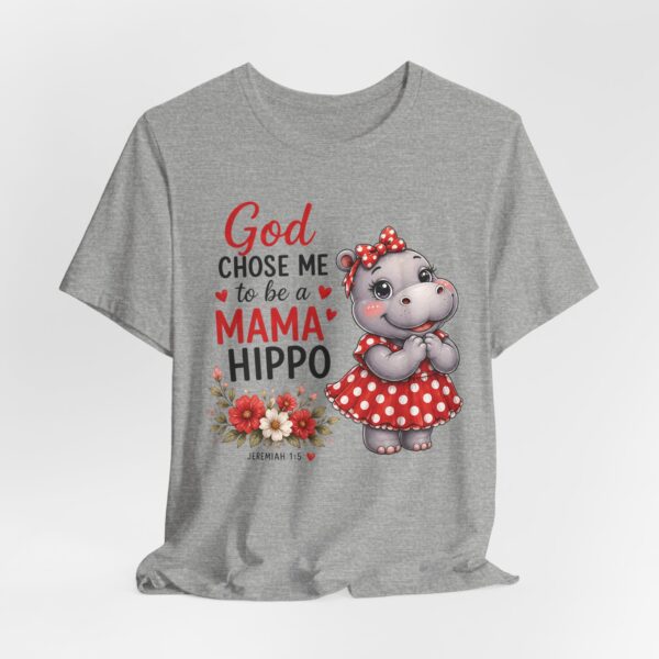 God Chose Me to Be a Mama Hippo T-Shirt | Hippo Mom, Christian Mother's Day | Hippopotamus Lovers