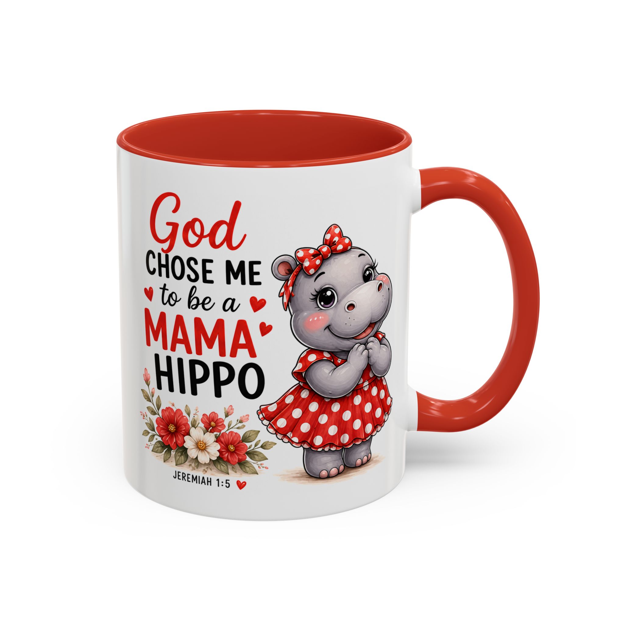 God Chose Me to Be a Mama Hippo | Coffee Mug (11oz / 15oz) Christian Mother’s Day Gift, Cute Faith Coffee Cup for Moms - Image 14