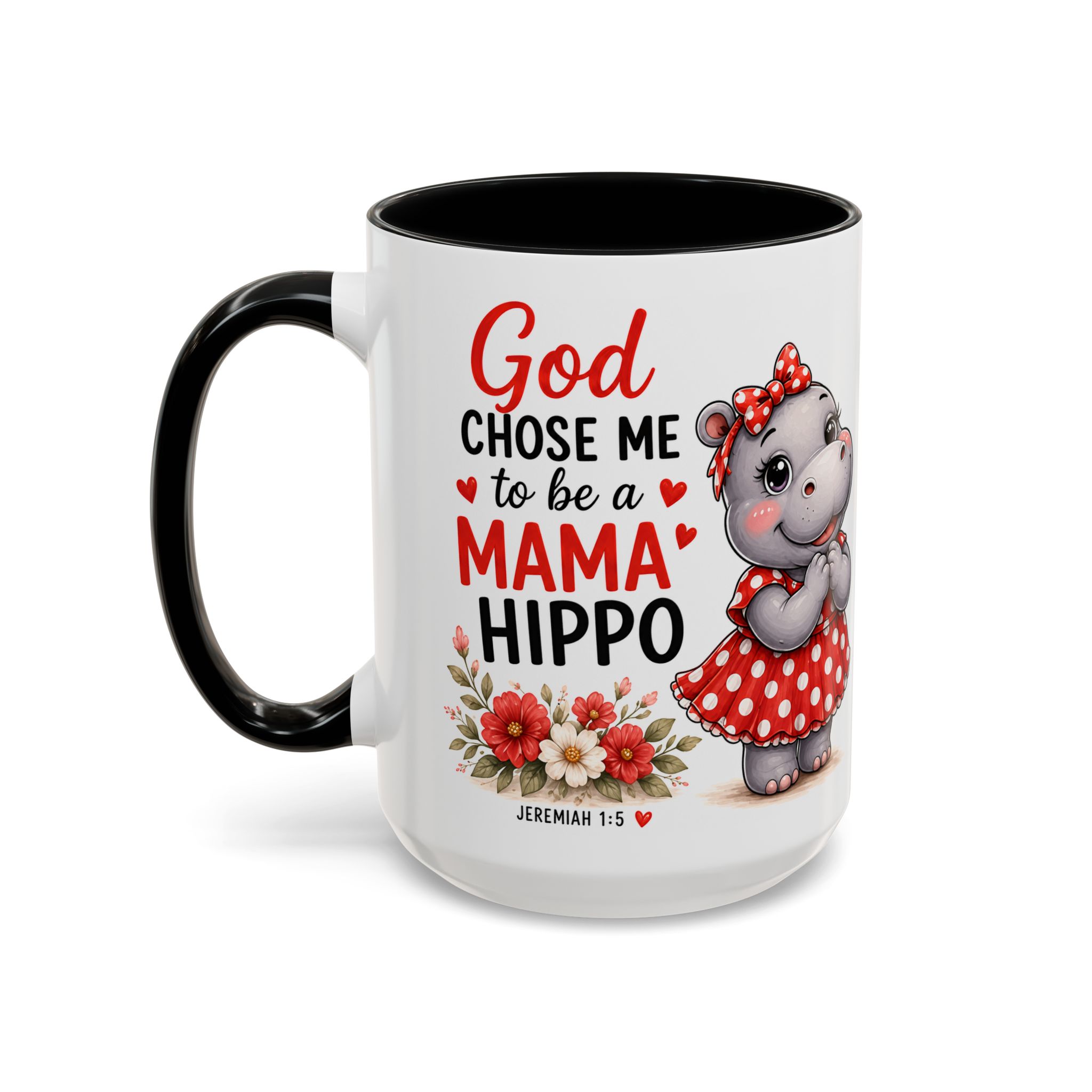 God Chose Me to Be a Mama Hippo | Coffee Mug (11oz / 15oz) Christian Mother’s Day Gift, Cute Faith Coffee Cup for Moms - Image 19