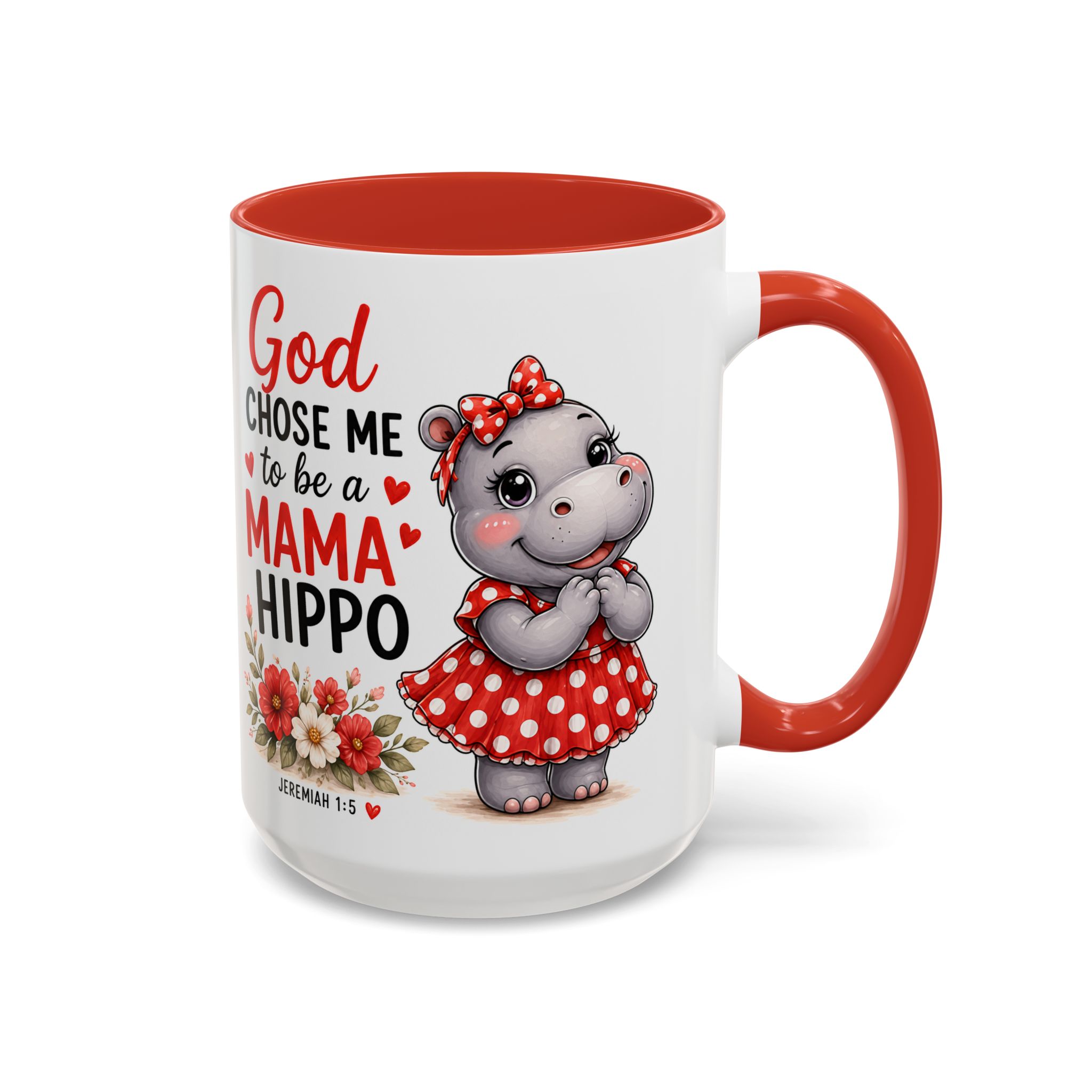 God Chose Me to Be a Mama Hippo | Coffee Mug (11oz / 15oz) Christian Mother’s Day Gift, Cute Faith Coffee Cup for Moms - Image 30