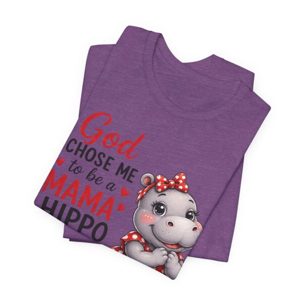God Chose Me to Be a Mama Hippo T-Shirt | Hippo Mom, Christian Mother's Day | Hippopotamus Lovers