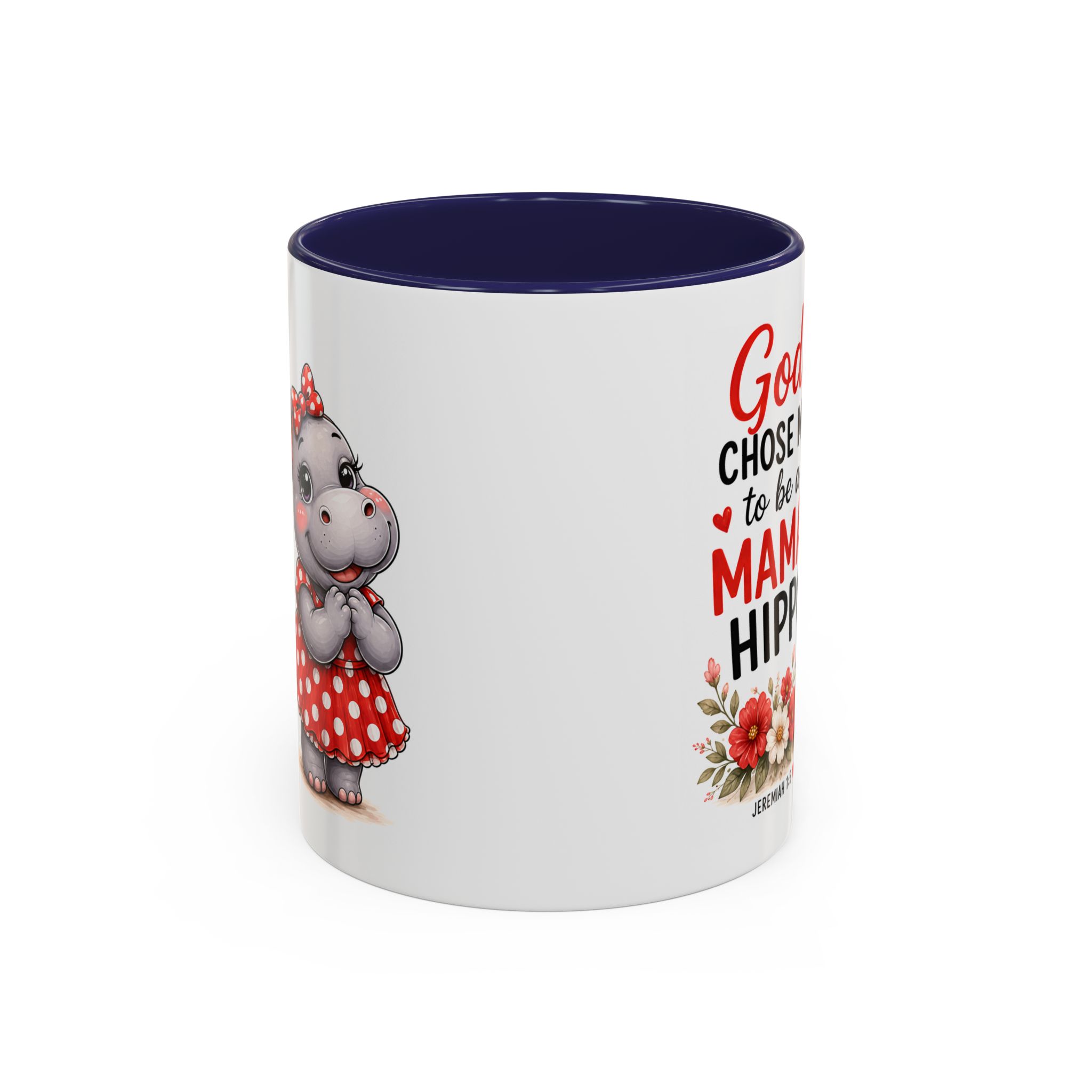 God Chose Me to Be a Mama Hippo | Coffee Mug (11oz / 15oz) Christian Mother’s Day Gift, Cute Faith Coffee Cup for Moms - Image 5
