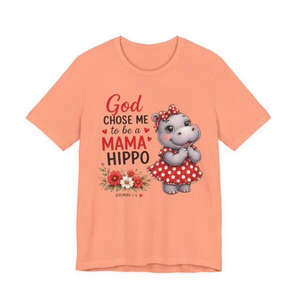 God Chose Me to Be a Mama Hippo T-Shirt | Hippo Mom, Christian Mother's Day | Hippopotamus Lovers