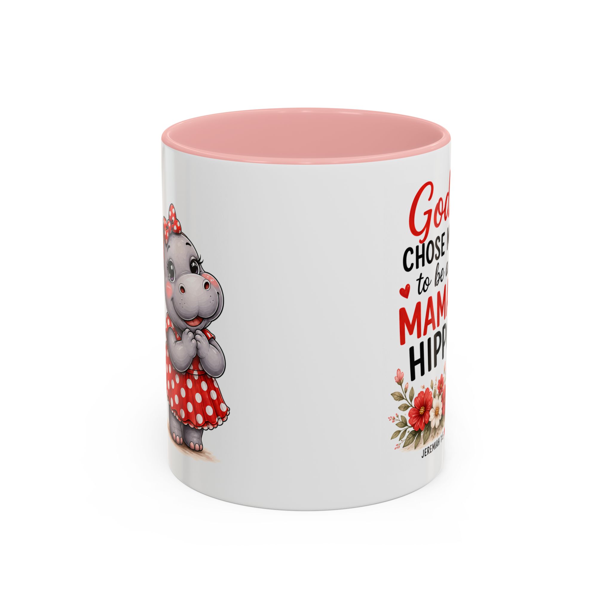 God Chose Me to Be a Mama Hippo | Coffee Mug (11oz / 15oz) Christian Mother’s Day Gift, Cute Faith Coffee Cup for Moms - Image 9
