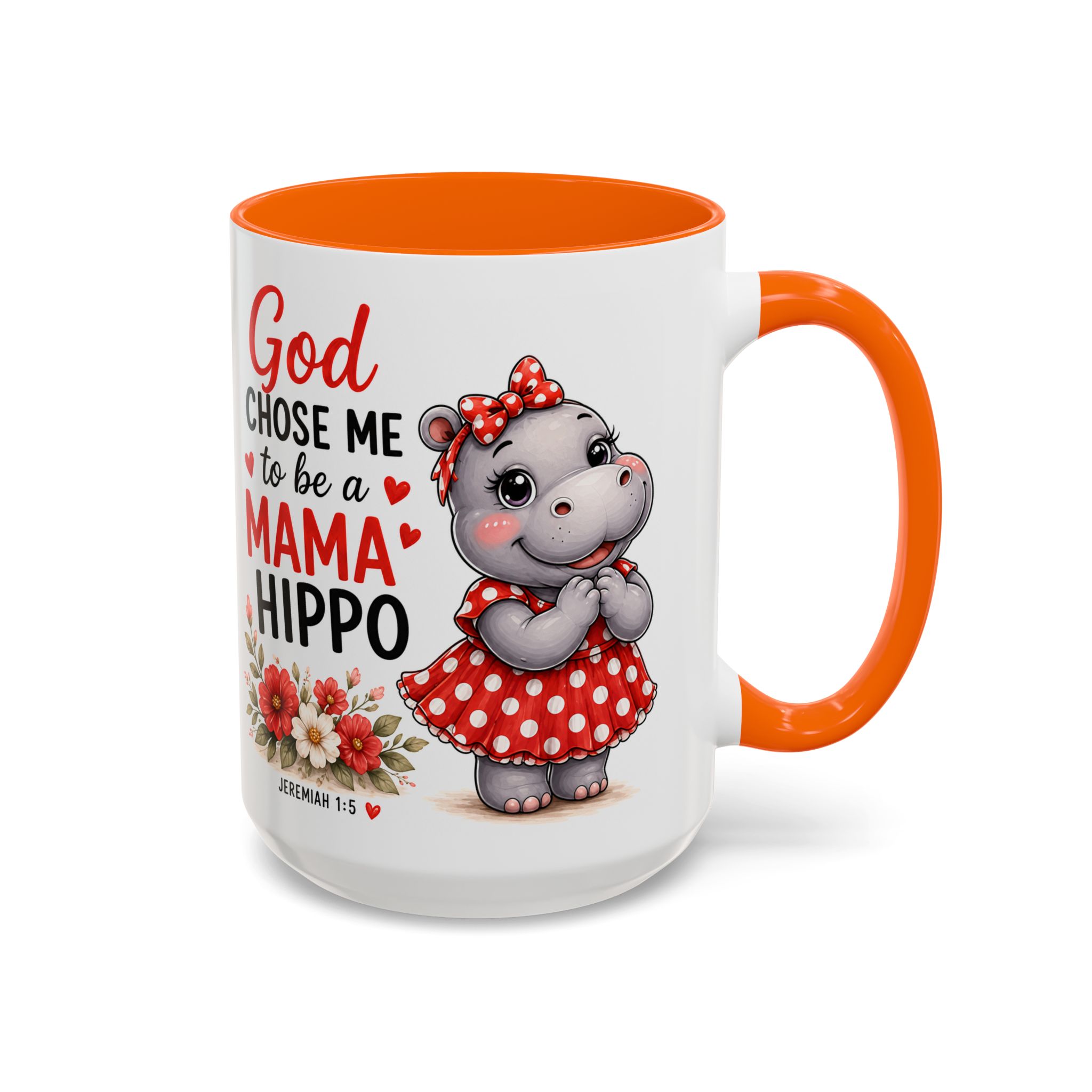 God Chose Me to Be a Mama Hippo | Coffee Mug (11oz / 15oz) Christian Mother’s Day Gift, Cute Faith Coffee Cup for Moms - Image 54