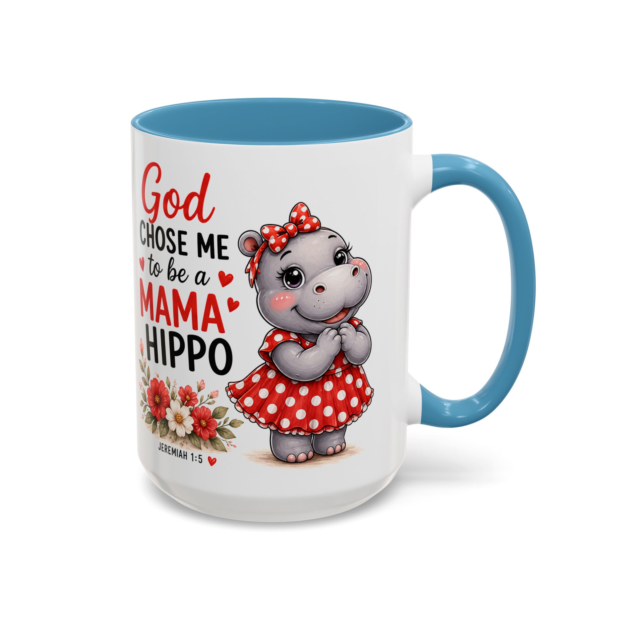 God Chose Me to Be a Mama Hippo | Coffee Mug (11oz / 15oz) Christian Mother’s Day Gift, Cute Faith Coffee Cup for Moms - Image 38