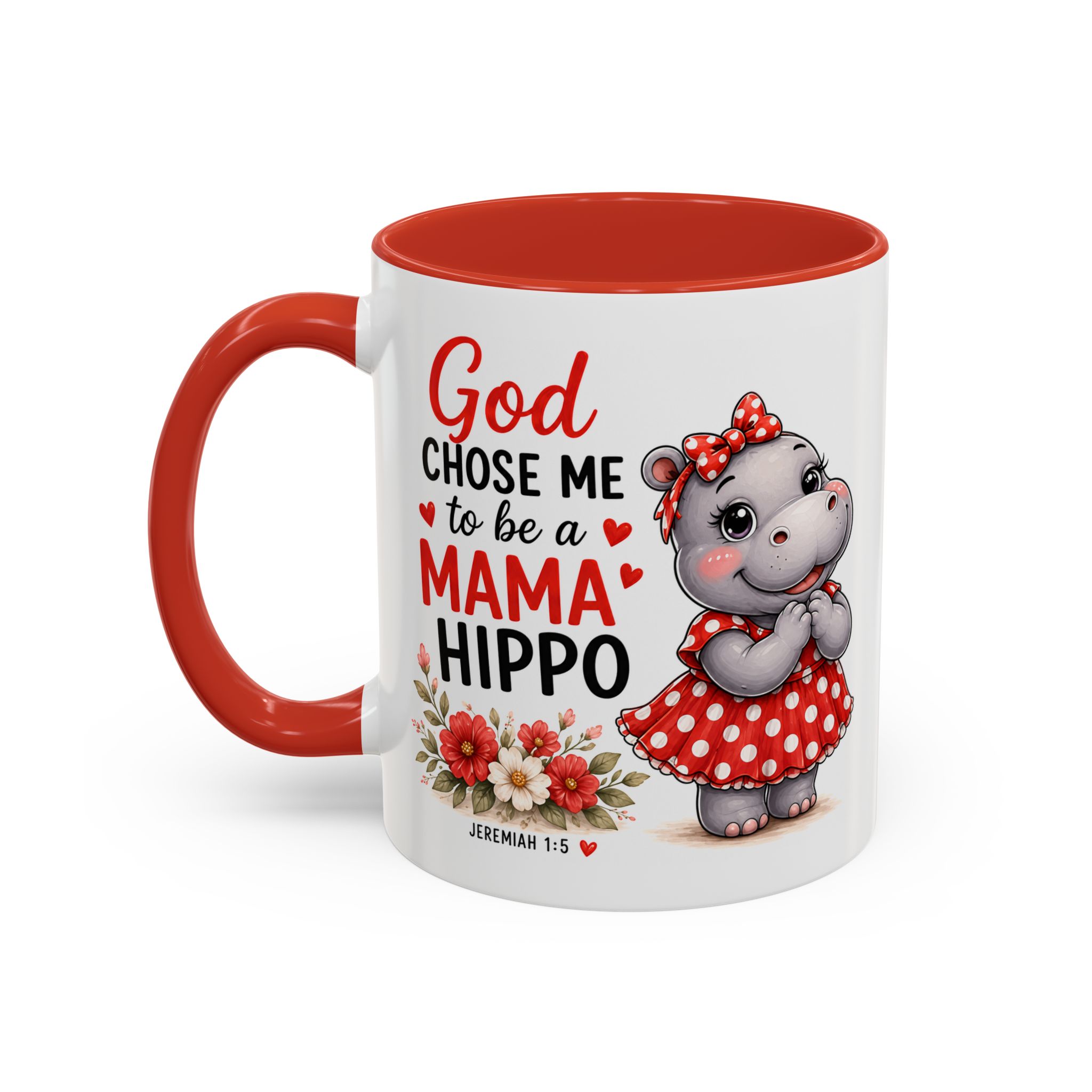 God Chose Me to Be a Mama Hippo | Coffee Mug (11oz / 15oz) Christian Mother’s Day Gift, Cute Faith Coffee Cup for Moms - Image 15