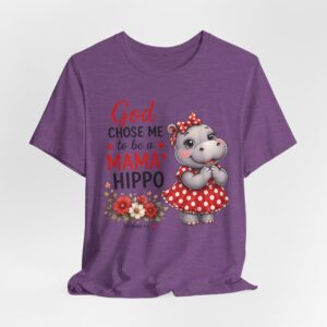 God Chose Me to Be a Mama Hippo T-Shirt | Hippo Mom, Christian Mother's Day | Hippopotamus Lovers - Image 44