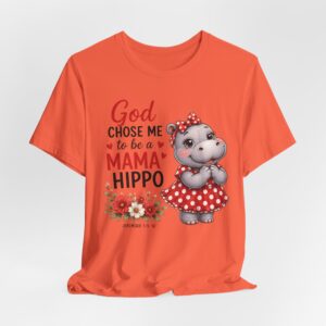 God Chose Me to Be a Mama Hippo T-Shirt | Hippo Mom, Christian Mother's Day | Hippopotamus Lovers - Image 12