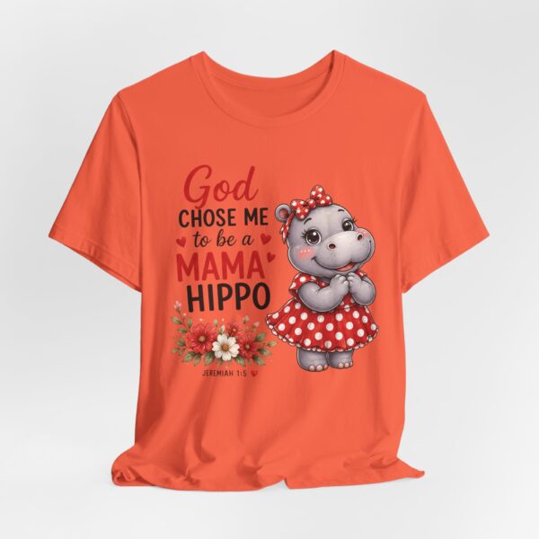 God Chose Me to Be a Mama Hippo T-Shirt | Hippo Mom, Christian Mother's Day | Hippopotamus Lovers