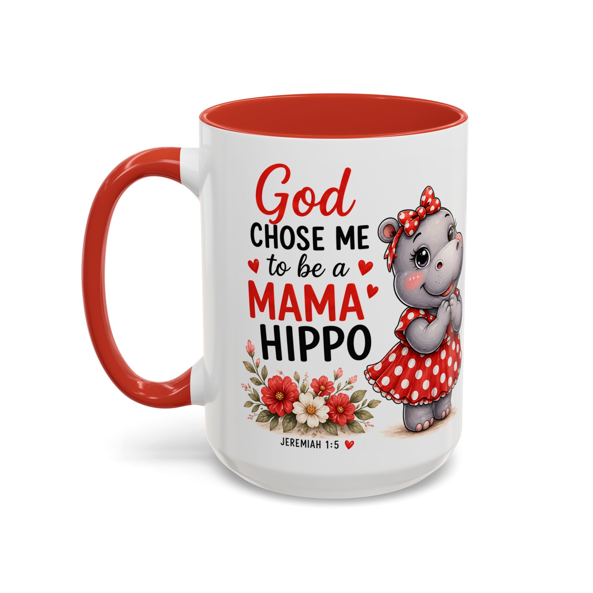 God Chose Me to Be a Mama Hippo | Coffee Mug (11oz / 15oz) Christian Mother’s Day Gift, Cute Faith Coffee Cup for Moms - Image 31