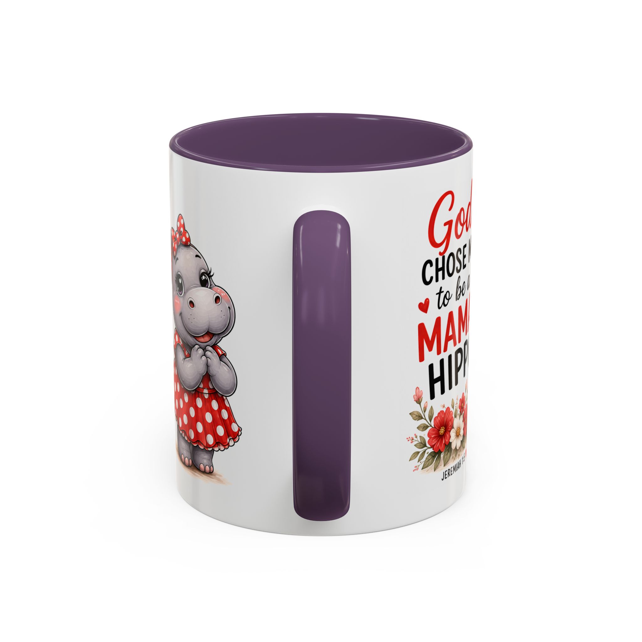 God Chose Me to Be a Mama Hippo | Coffee Mug (11oz / 15oz) Christian Mother’s Day Gift, Cute Faith Coffee Cup for Moms - Image 48