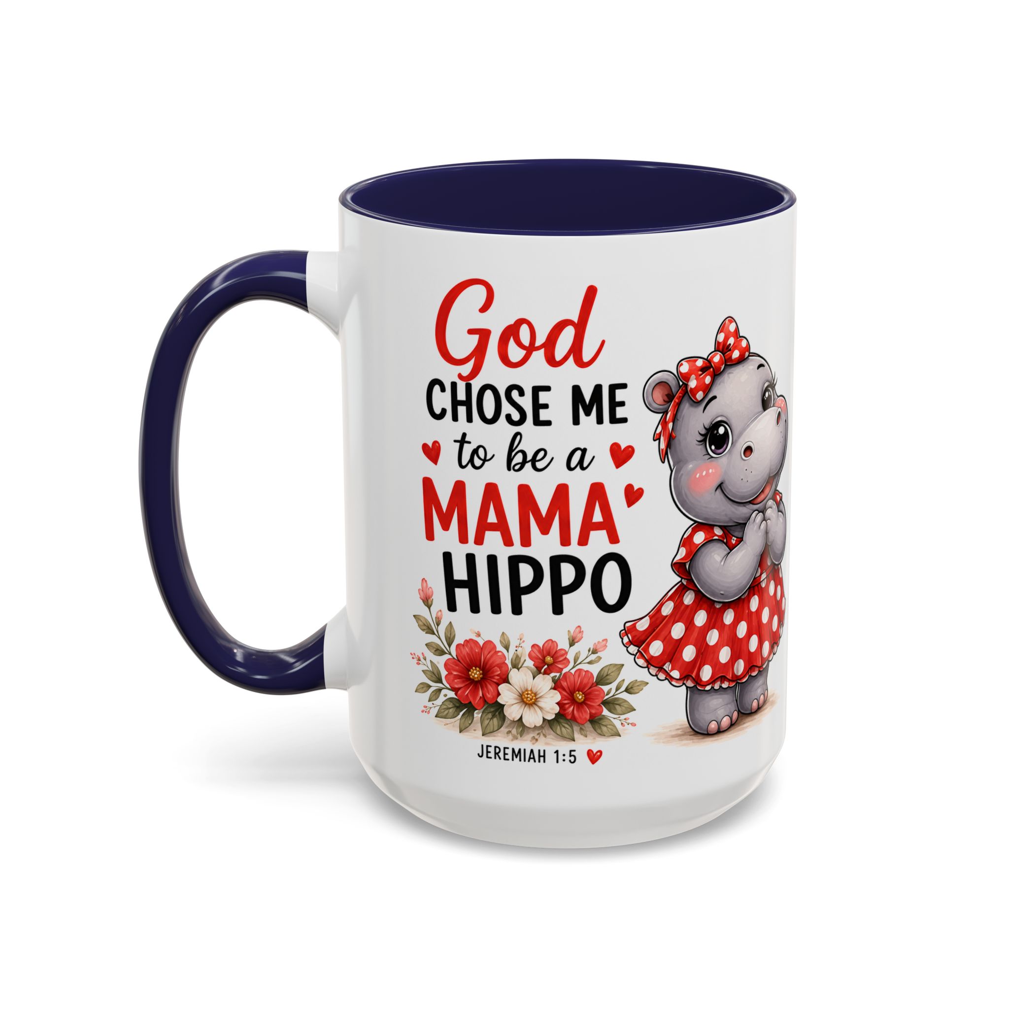 God Chose Me to Be a Mama Hippo | Coffee Mug (11oz / 15oz) Christian Mother’s Day Gift, Cute Faith Coffee Cup for Moms - Image 23
