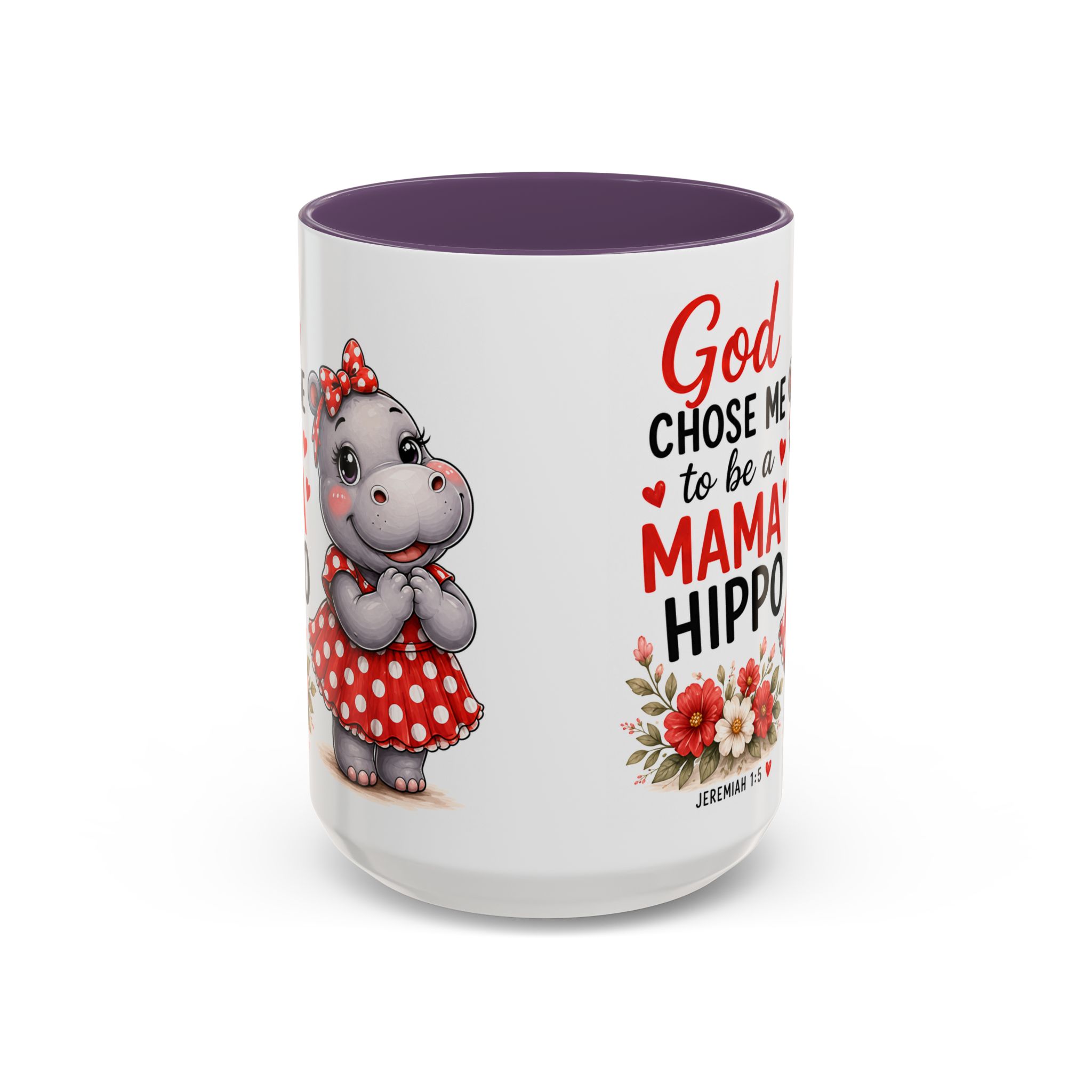 God Chose Me to Be a Mama Hippo | Coffee Mug (11oz / 15oz) Christian Mother’s Day Gift, Cute Faith Coffee Cup for Moms - Image 57