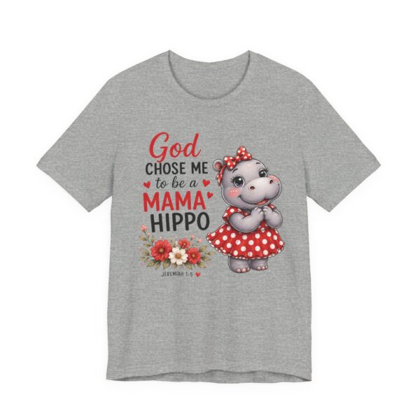 God Chose Me to Be a Mama Hippo T-Shirt | Hippo Mom, Christian Mother's Day | Hippopotamus Lovers