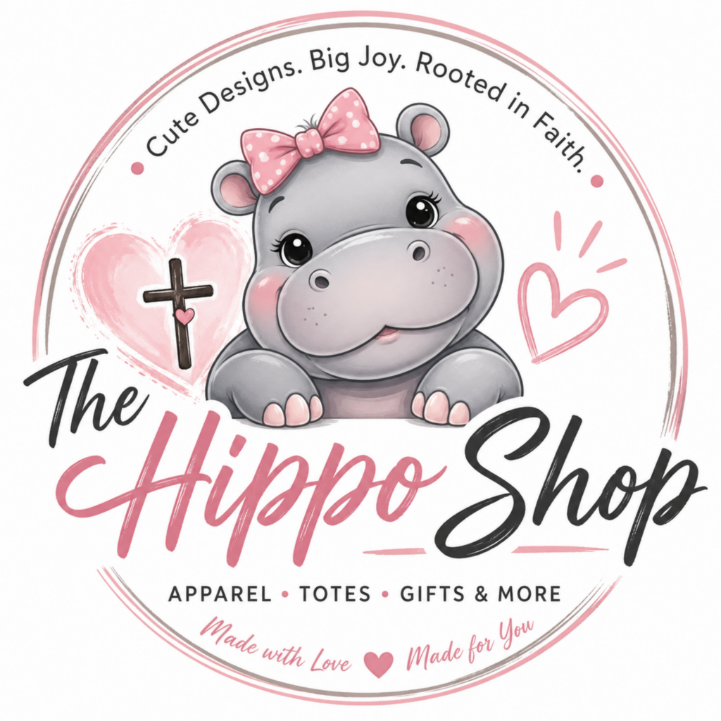 The Hippo Shop - Cute Designs. Big Hippo Joy. Rooted in Faith.