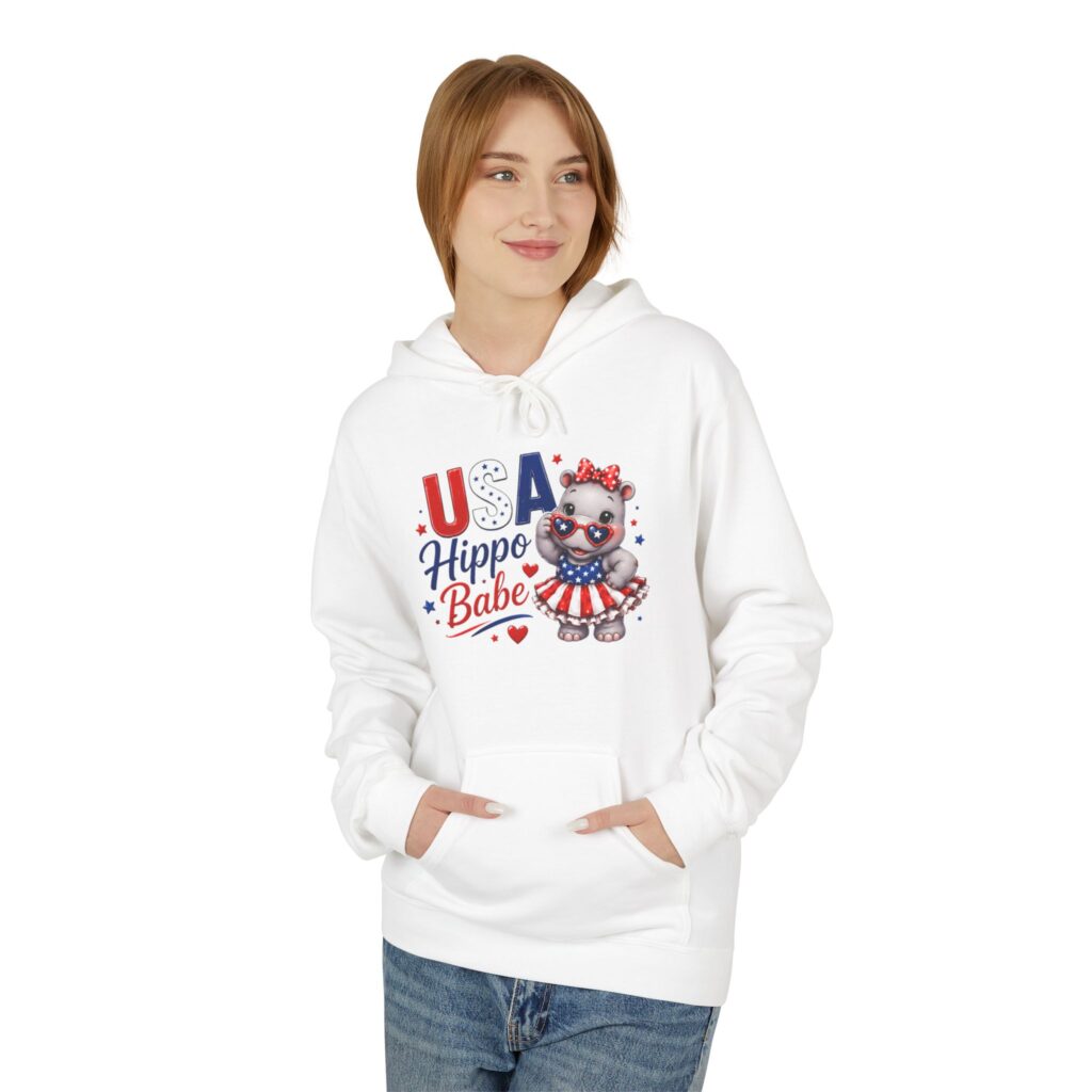 USA Hippo Babe sweatshirt | Hoodie, Patriotic Hippo Design, 250th Anniversary